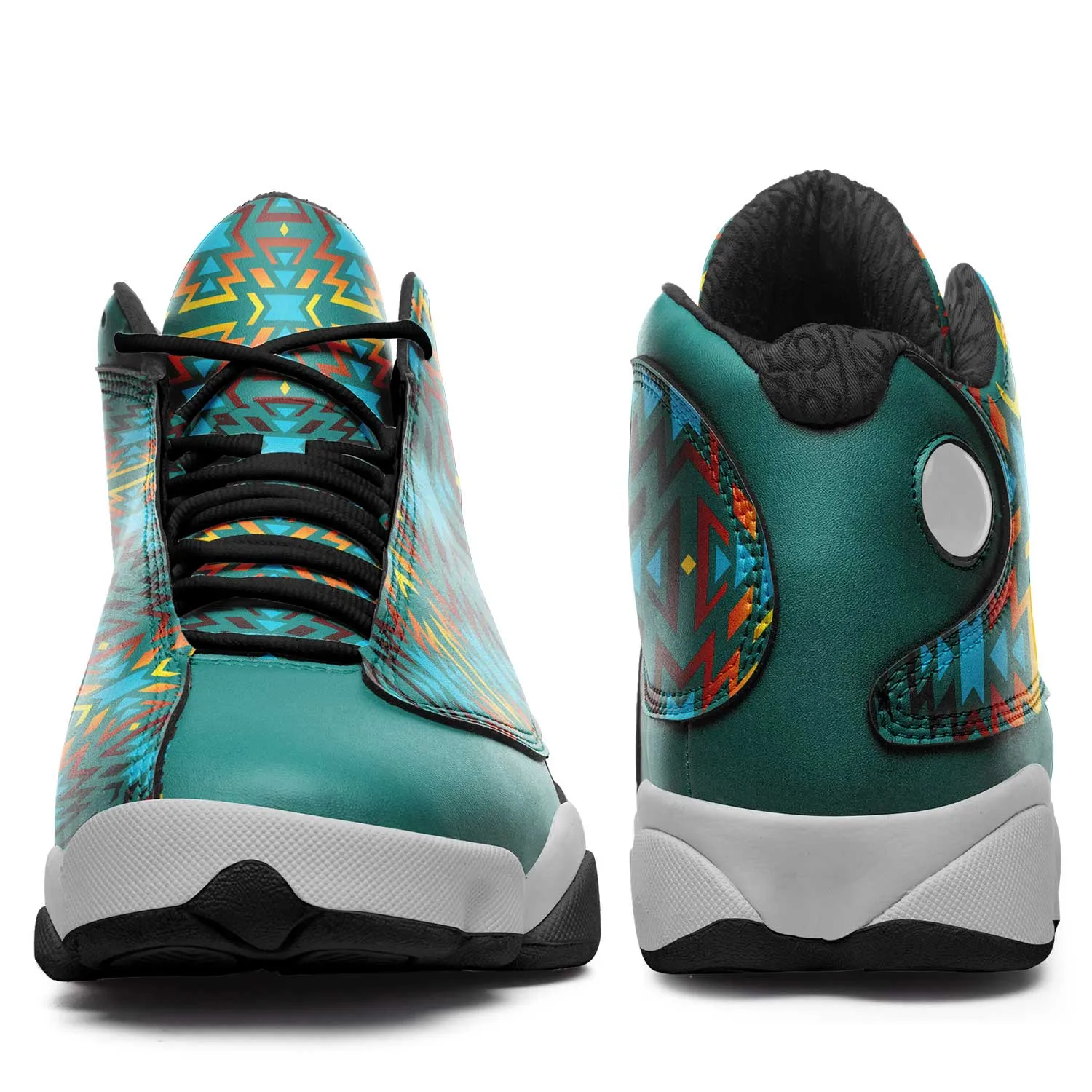 Fire Colors and Turquoise Teal Isstsokini Athletic Shoes