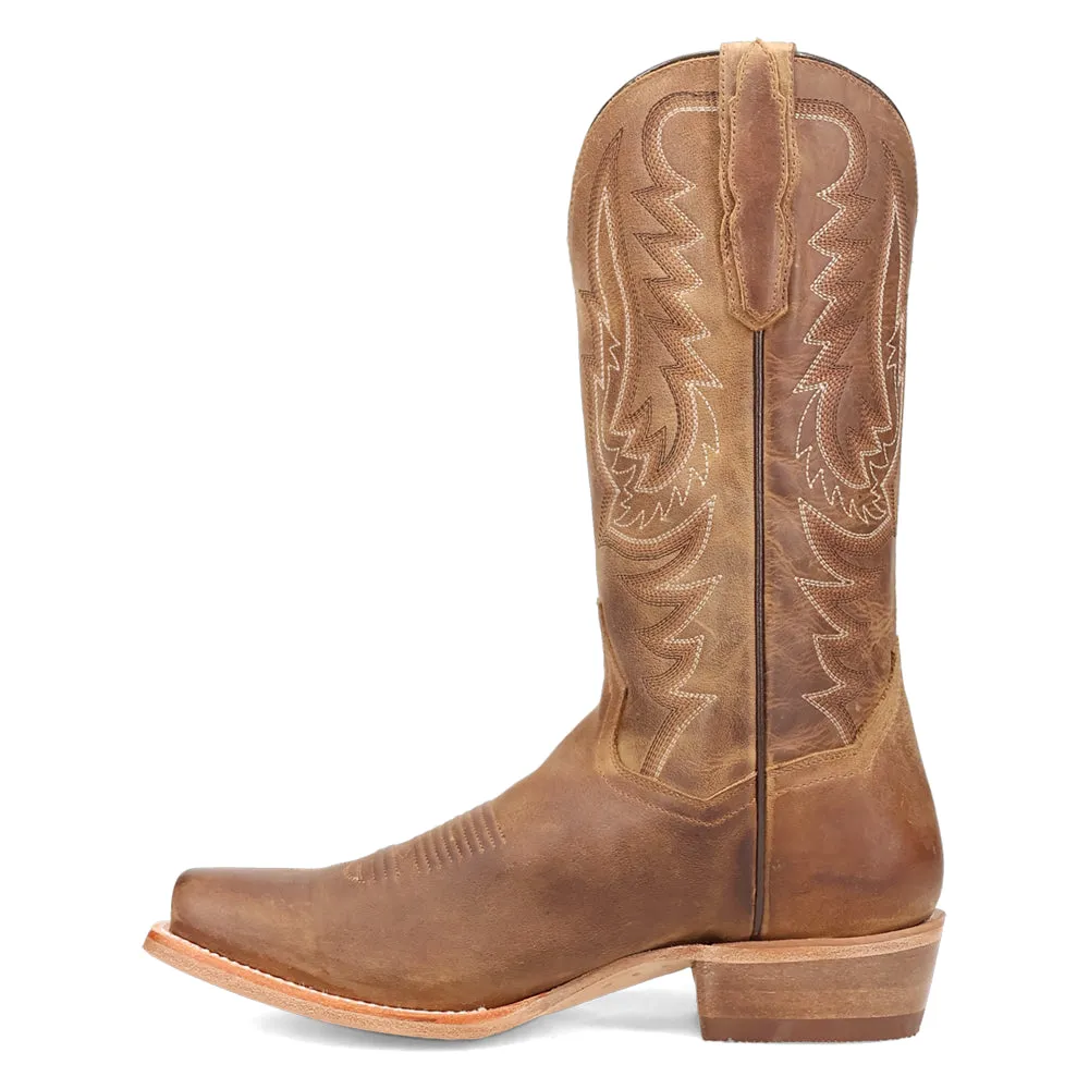 Roman Embroidered Square Toe Pull On Cowboy Boots